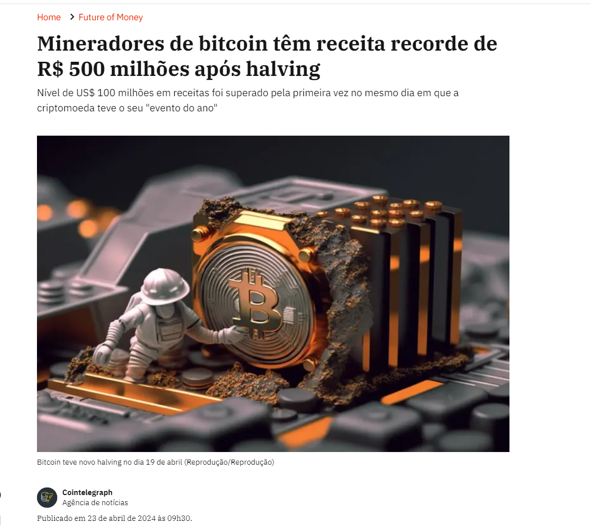 Exame - Mineradores de Bitcoin